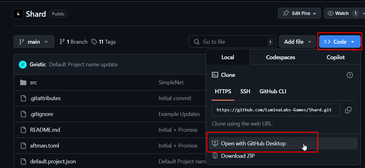 Open with GitHub Desktop
